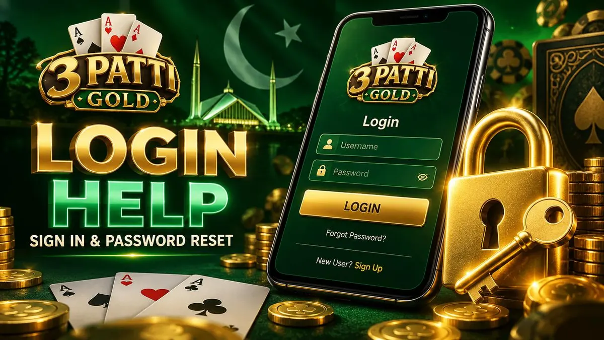 3 Patti Gold login help with password reset screen